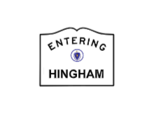 Entering HINGHAM Sign Sticker vinyl sticker